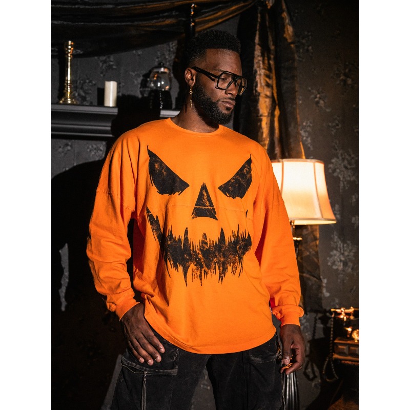 Halloween Pumpkin Ghost Face L - đánh giá và giá Blouse Off Shoulder