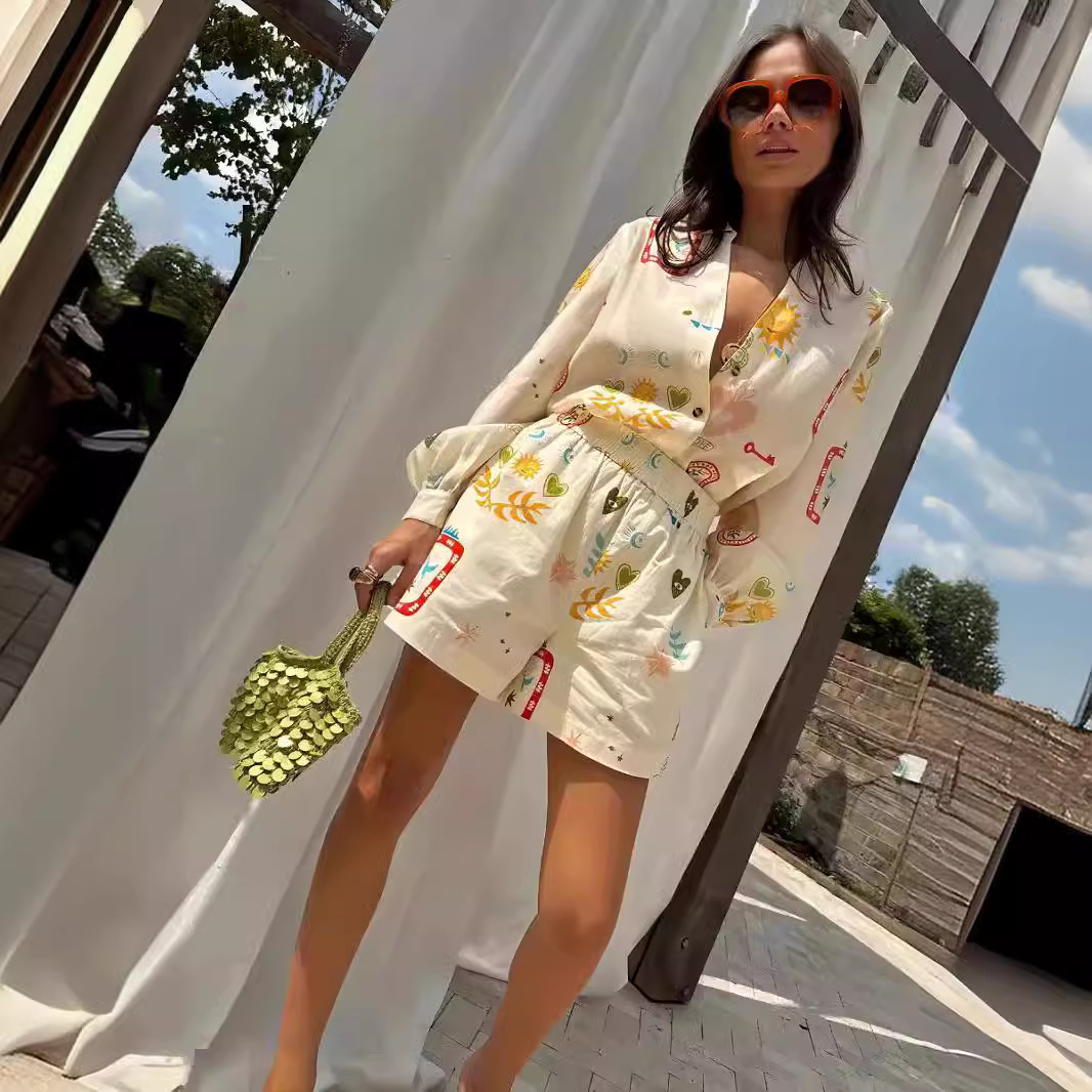 Women Casual Elastic Waist 2pc - đánh giá và giá Romper Floral Print