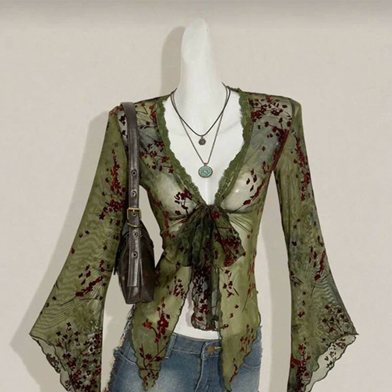 MEXZT Vintage Floral Mesh Shir - đánh giá và giá Romper Floral Print