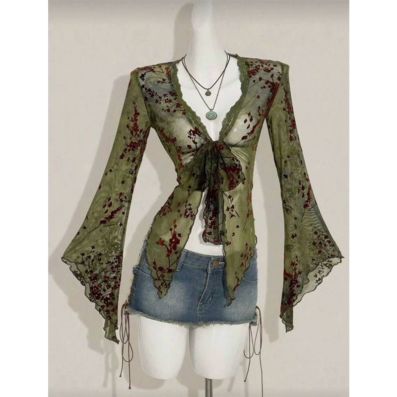 MEXZT Vintage Floral Mesh Shir - đánh giá và giá Romper Floral Print