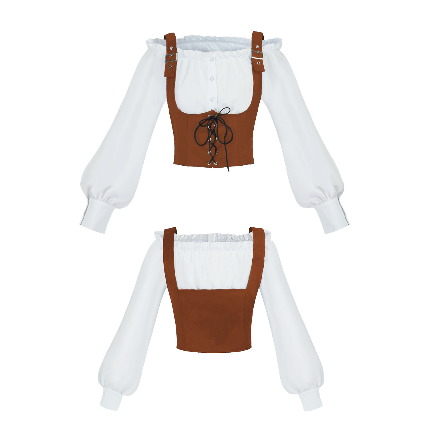 Renaissance 2 Piece Costume Se - đánh giá và giá Blouse Off Shoulder