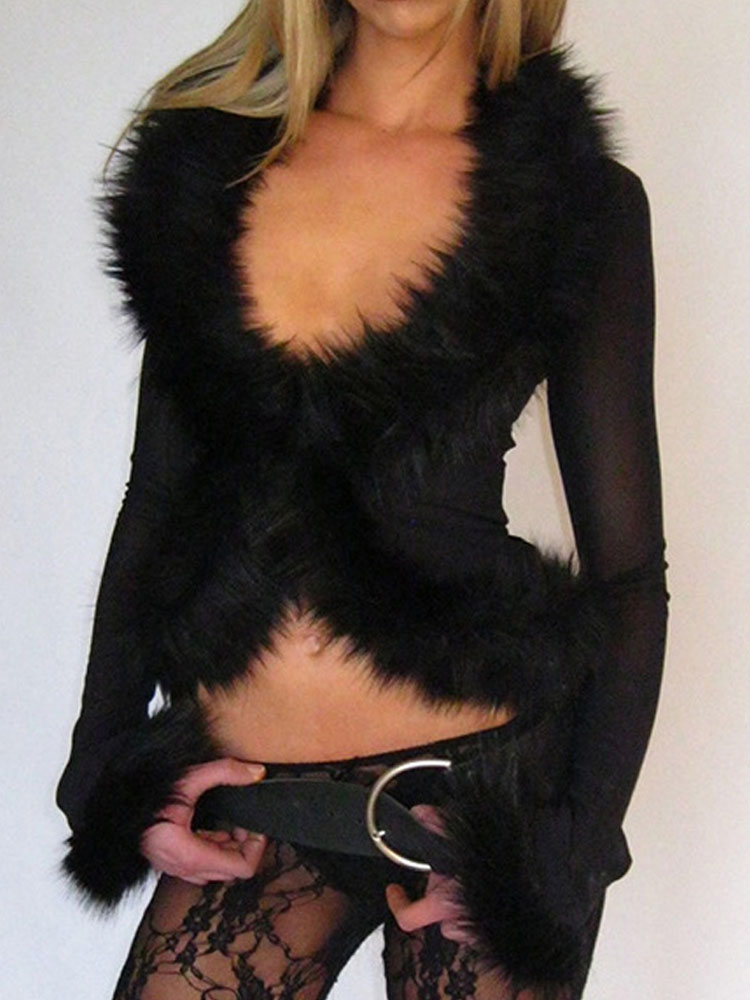 Black Sexy Sheer See Through C - đánh giá và giá Crop Top Crochet