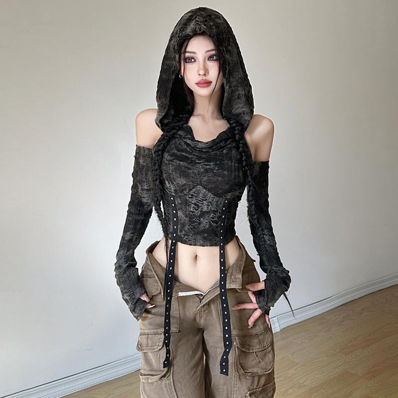 Off Shoulder Hoodie Long Sleev - đánh giá và giá Blouse Off Shoulder