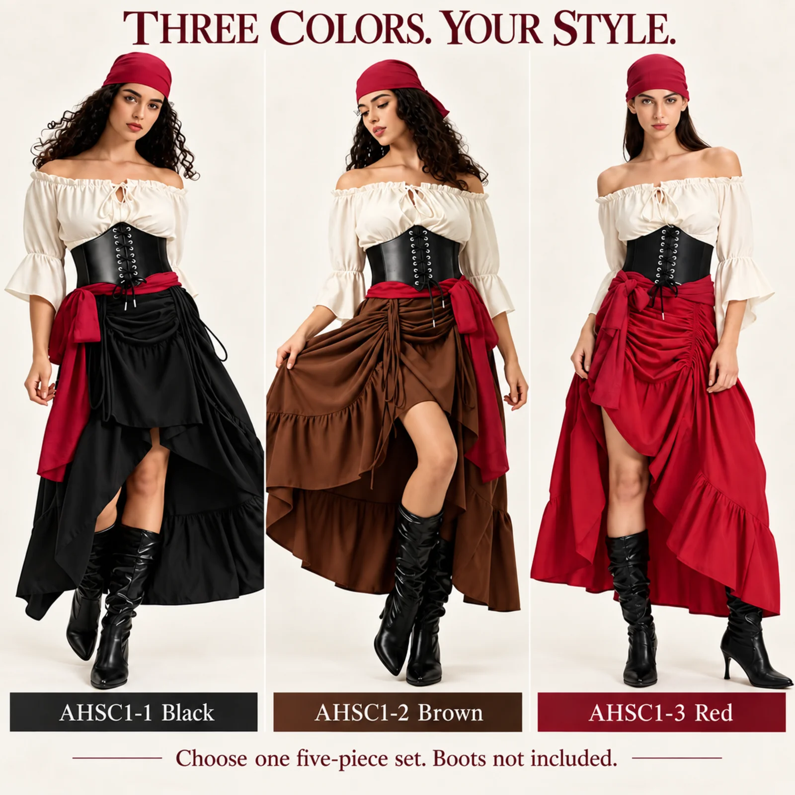 Women Pirate Costume Set Blous - đánh giá và giá Blouse Off Shoulder
