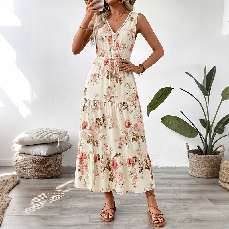 Đầm midi không tay, họa tiết h - đánh giá và giá Midi Skirt Floral