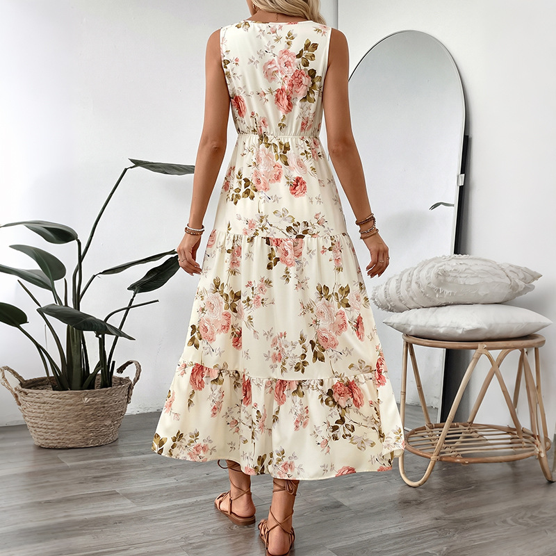 Đầm midi không tay, họa tiết h - đánh giá và giá Midi Skirt Floral