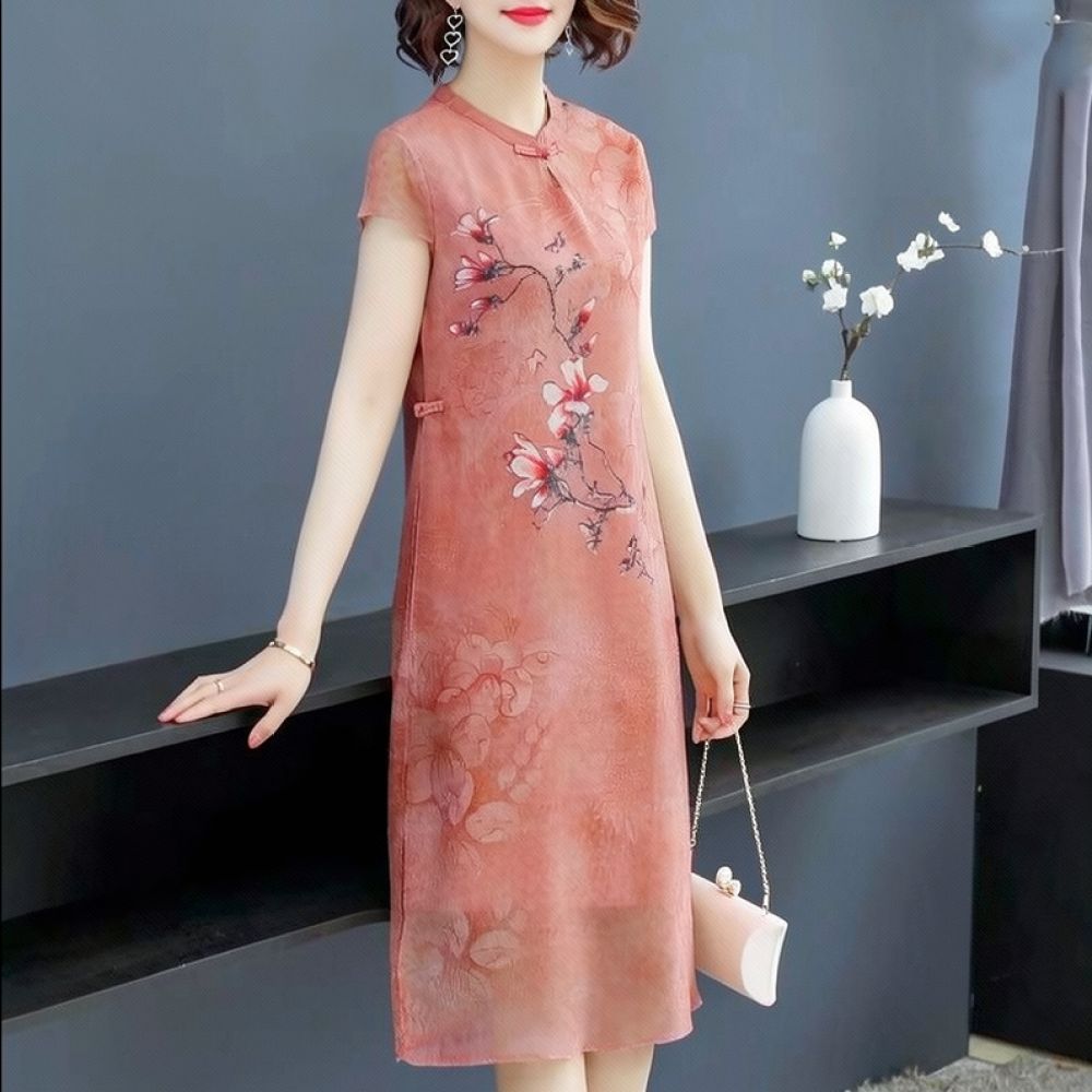 Summer Chiffon Floral Dress El - đánh giá và giá Midi Skirt Floral